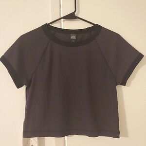 **Buy 1 get 1 free item** juniors Wild Fable Medium crop top in grey & black
